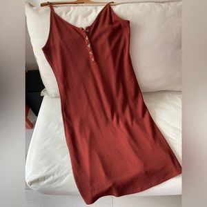 American Eagle Outfitters Womans Ribbed Knit Midi Dress